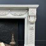 Antique Fireplace White Garland fireplace
