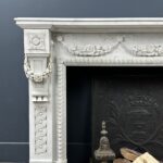 Antique Fireplace White Garland fireplace