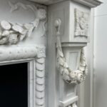 Antique Fireplace White Garland fireplace