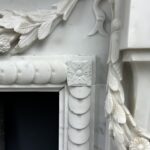Antique Fireplace White Garland fireplace