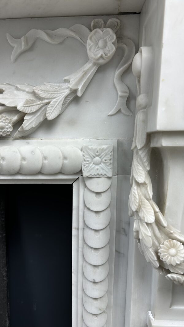 Antique Fireplace White Garland fireplace