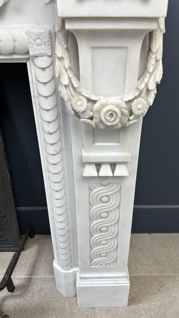 Antique Fireplace White Garland fireplace