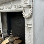 Antique Fireplace White Garland fireplace