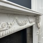 Antique Fireplace White Garland fireplace