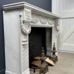 Antique Fireplace White Garland fireplace