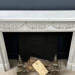 Antique Fireplace White Garland fireplace