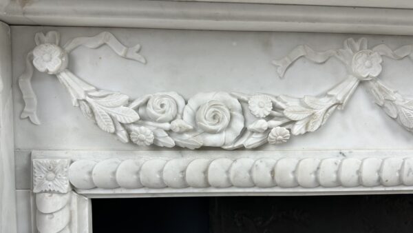 Antique Fireplace White Garland fireplace