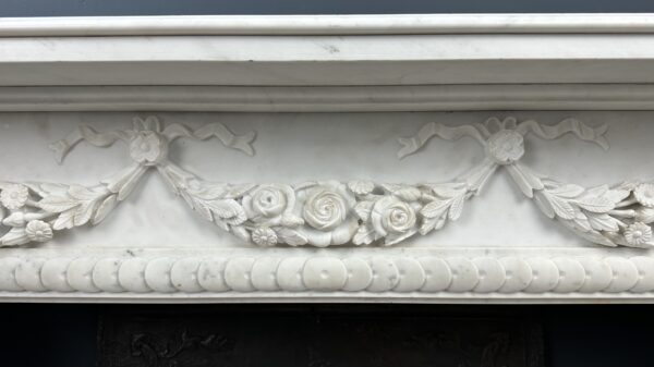 Antique Fireplace White Garland fireplace