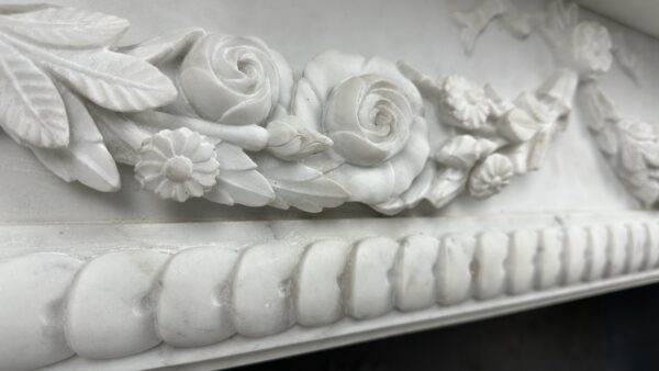 Antique Fireplace White Garland fireplace
