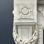 Antique Fireplace White Garland fireplace
