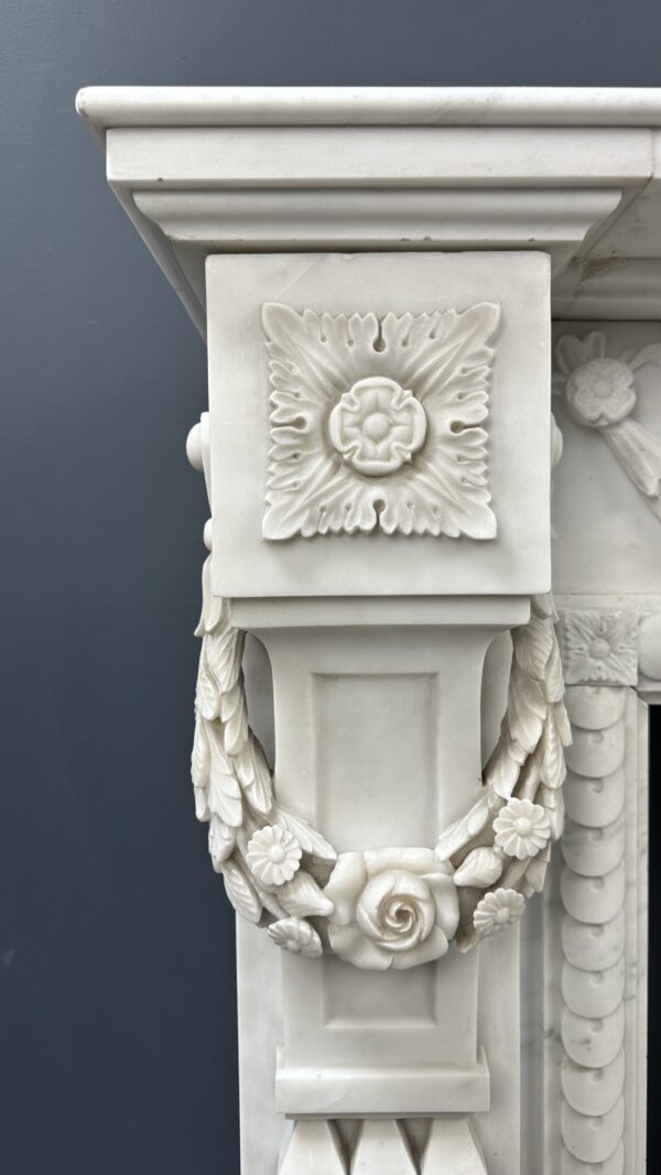 Antique Fireplace White Garland fireplace