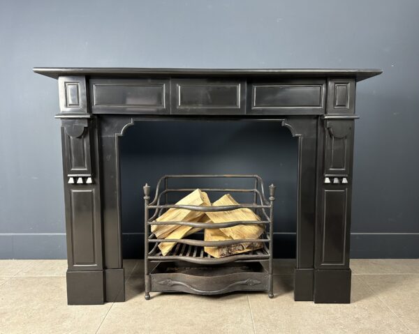 Antique Circular Black Marble Fireplace
