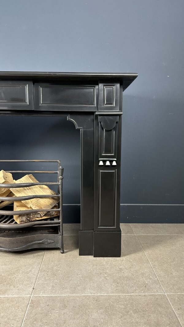 Antique Circular Black Marble Fireplace - Image 2