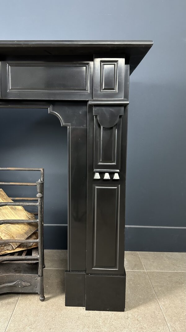 Antique Circular Black Marble Fireplace - Image 3