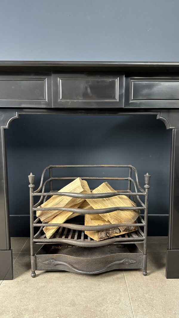 Antique Circular Black Marble Fireplace - Image 4