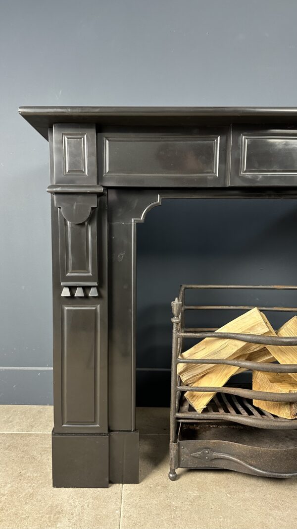 Antique Circular Black Marble Fireplace - Image 5