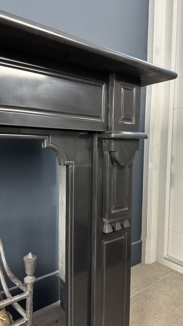 Antique Circular Black Marble Fireplace - Image 11