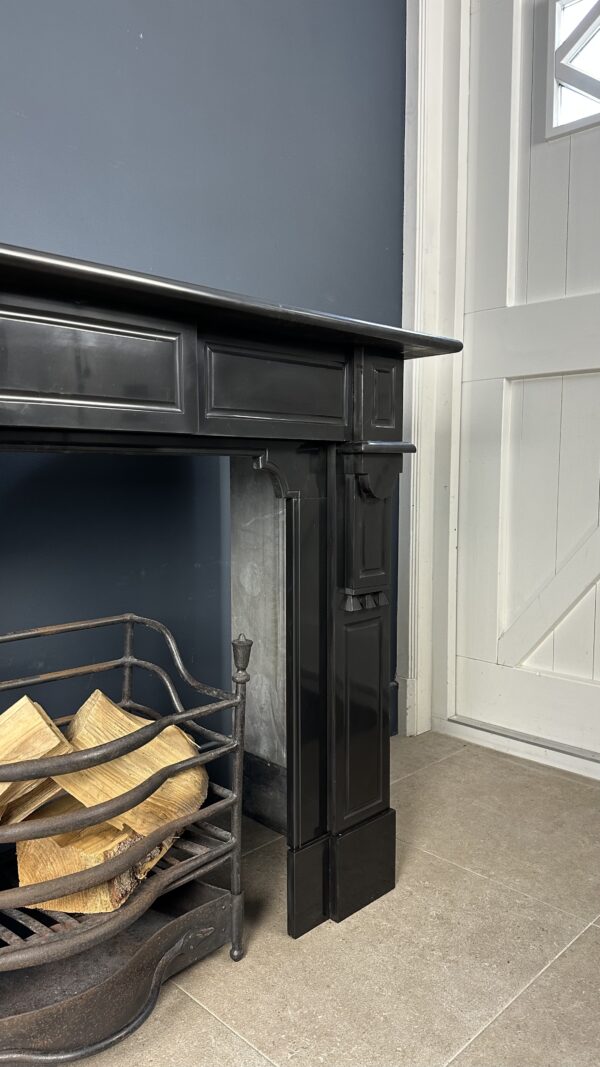 Antique Circular Black Marble Fireplace - Image 10
