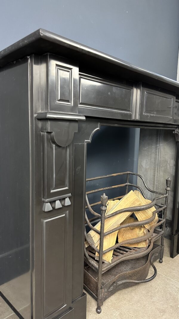 Antique Circular Black Marble Fireplace - Image 9