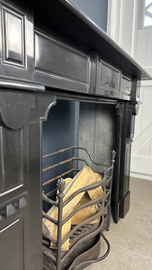 Antique Circular Black Marble Fireplace - Image 12