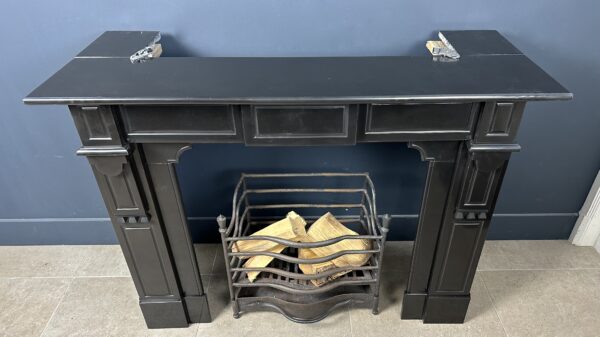 Antique Circular Black Marble Fireplace