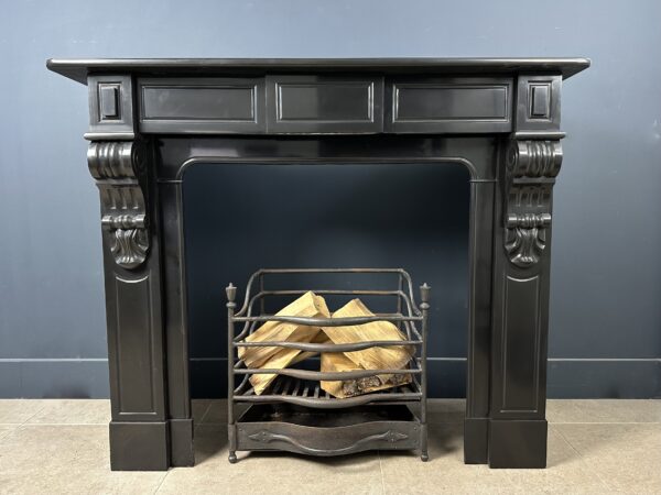 Antique Circular fireplace black hearth stove