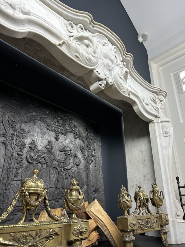 Antieke schouw wit Louis XV