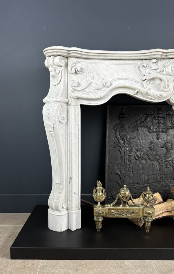 Antieke schouw wit Louis XV