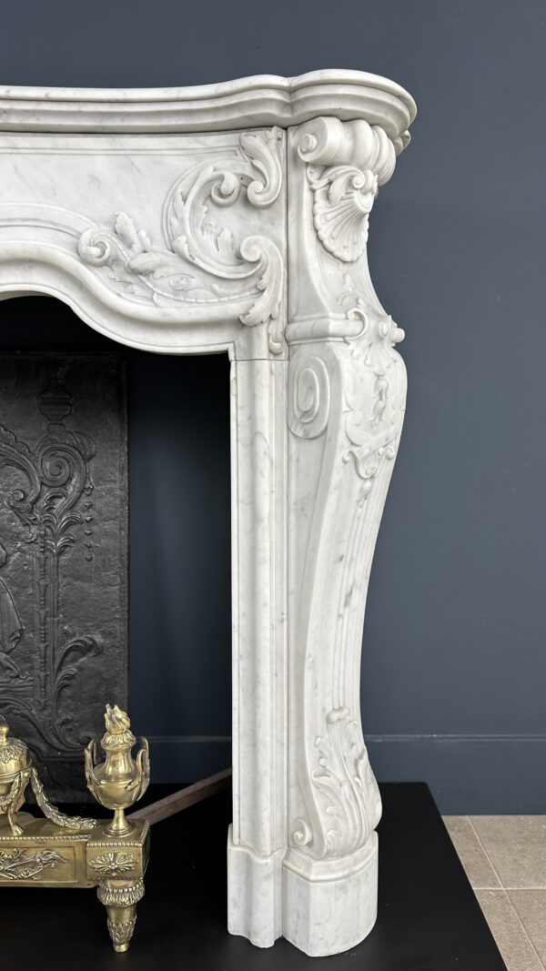 Antieke schouw wit Louis XV