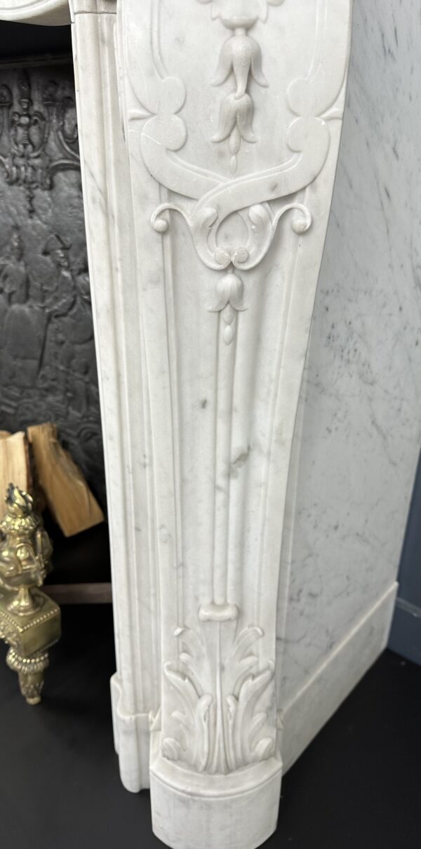 Antieke schouw wit Louis XV
