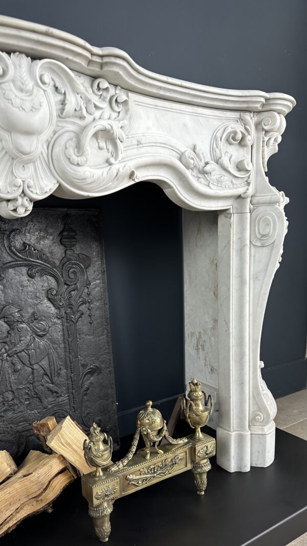 Antieke schouw wit Louis XV