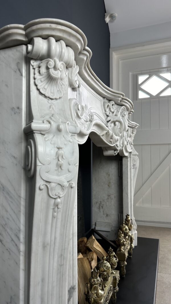 Antieke schouw wit Louis XV