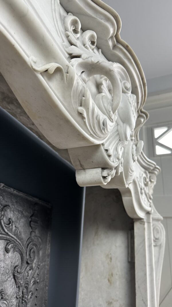 Antieke schouw wit Louis XV