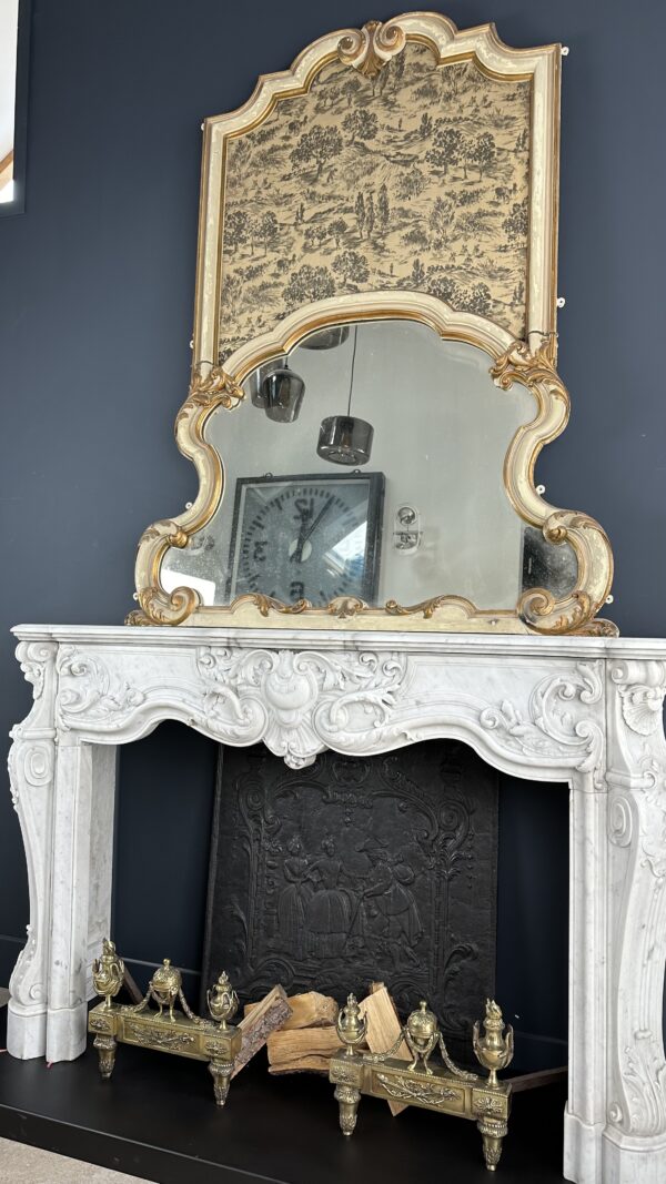 Antieke schouw wit Louis XV