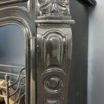 Black Marble Antique Shell Circular Fireplace 45 Degrees