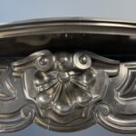 Black Marble Antique Shell Circular Fireplace 45 Degrees