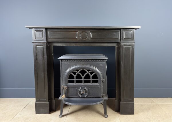 Antique Circular Fireplace Black Noir de Mazy