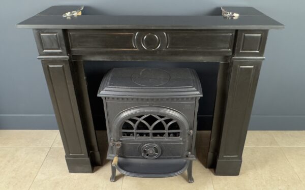 Antique Circular Fireplace Black Noir de Mazy - Image 11