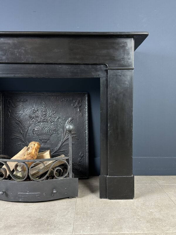 Sleek Antique Fireplace Black Marble - Image 2