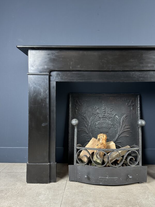 Sleek Antique Fireplace Black Marble - Image 3