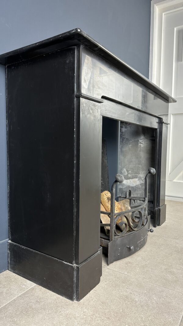 Sleek Antique Fireplace Black Marble - Image 5