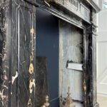 Exclusieve Antieke Schouw In Portoro Marmer