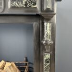 Grote Antiek Baluster Schouw Zwart & Groen Marmer