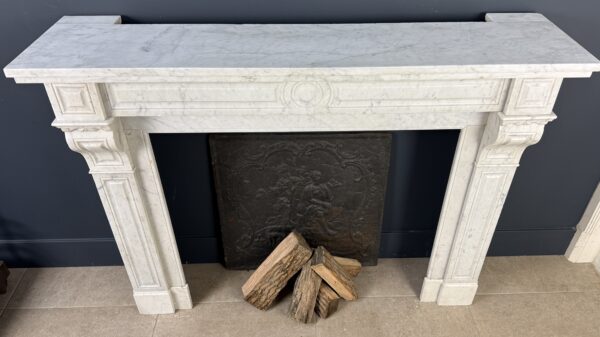 Antieke Schouw Wit Carrara Marmer