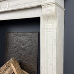 Antieke Schouw Wit Carrara Marmer