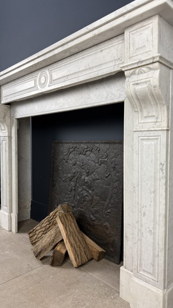 Antieke Schouw Wit Carrara Marmer