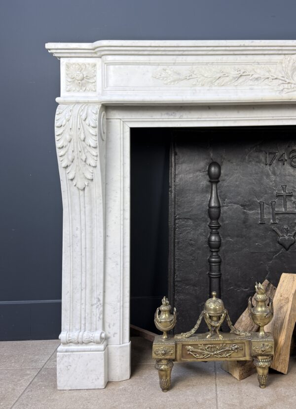 vPrachtige Luxe Franse Front Schouw Carrara Marmer