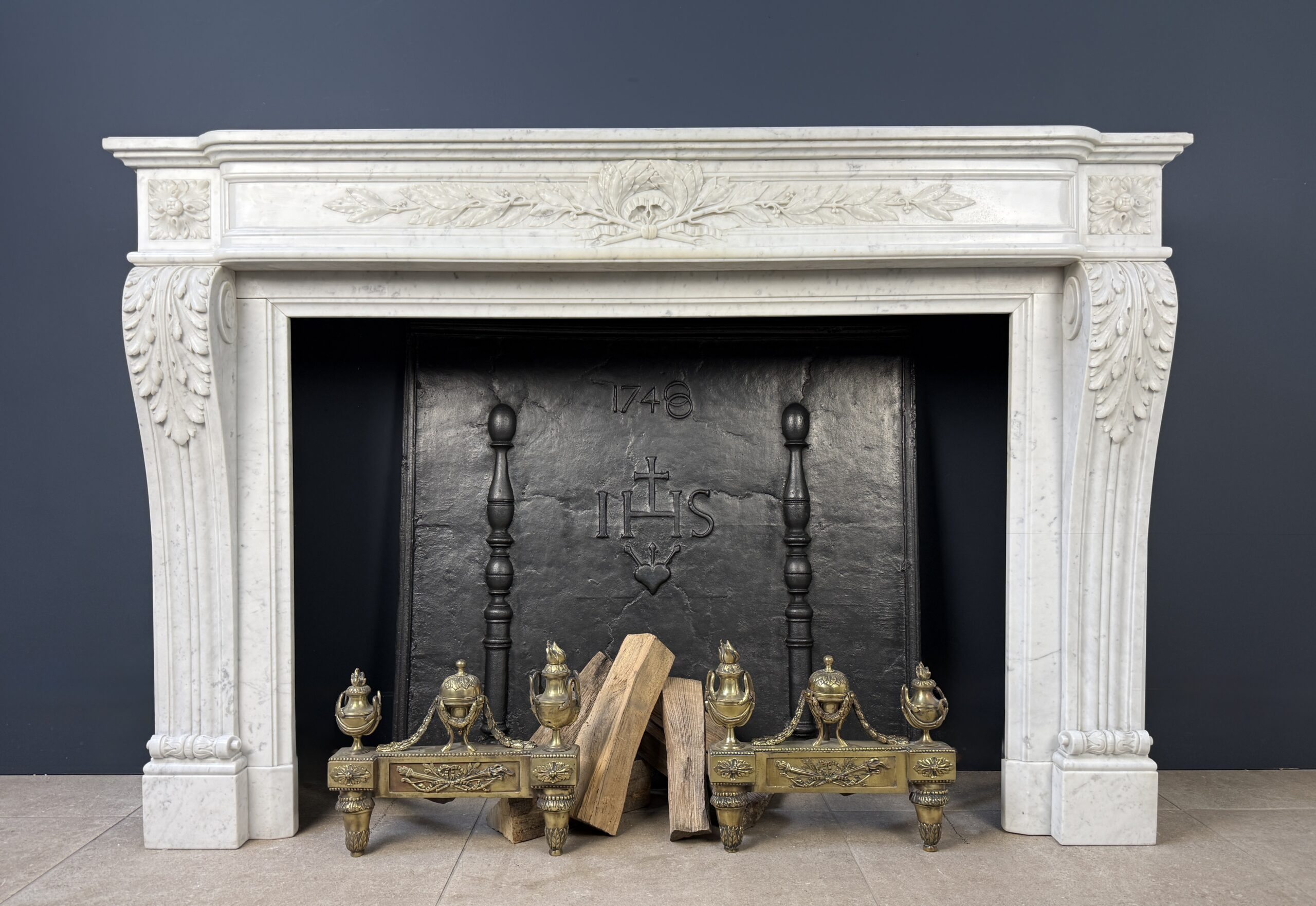 Prachtige Luxe Franse Front Schouw Carrara Marmer